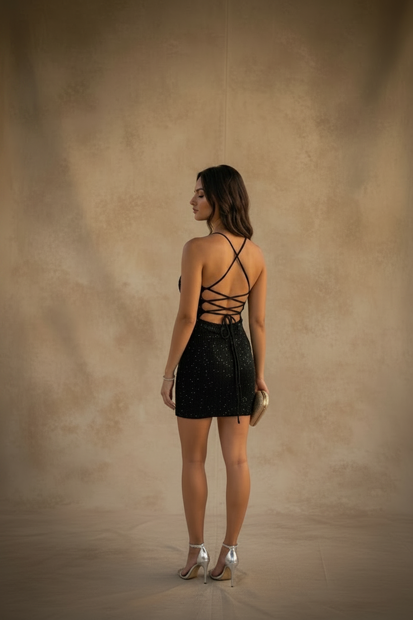 OBSIDIAN STARLIGHT DRESS